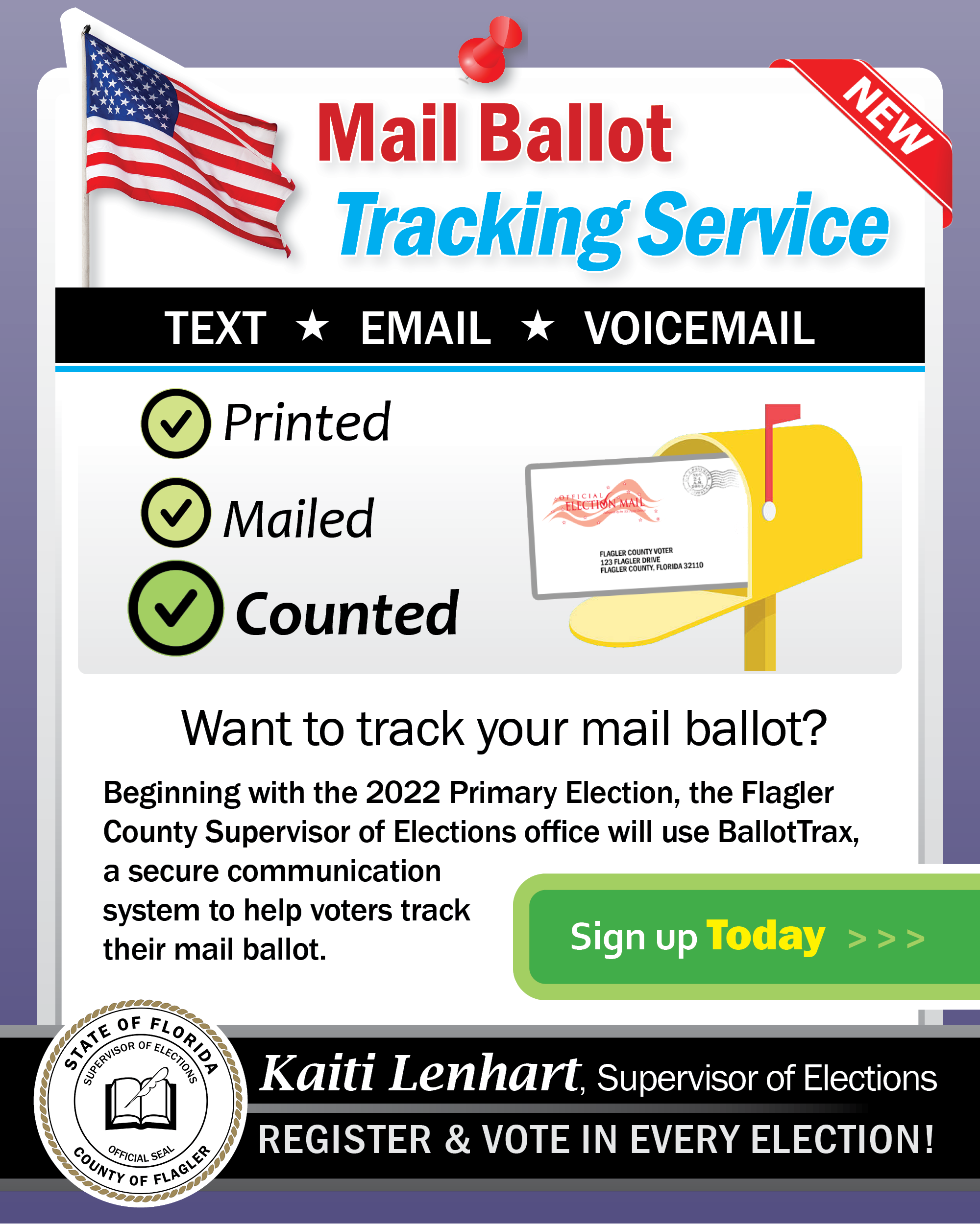 Sign up for Ballot Trax and track your mail ballot